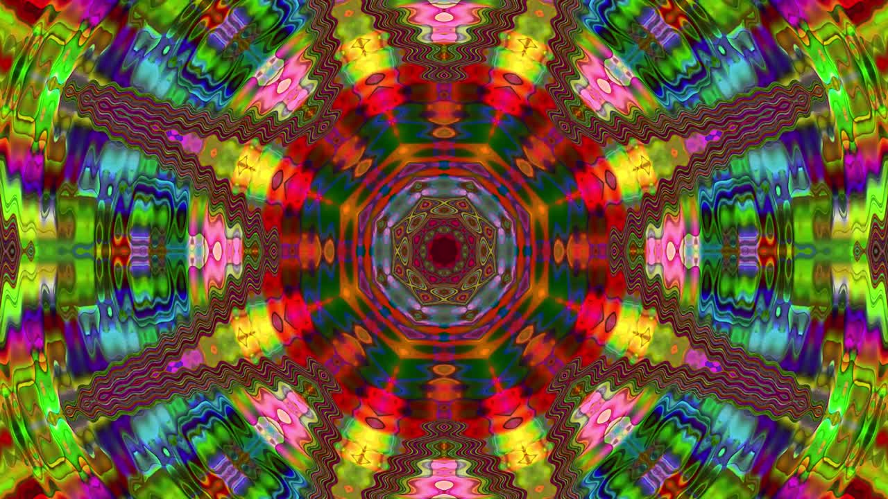 la animación abstracta, el fondo líquido, la hermosa película de pintura digital, la película de fondo abstracto, el video de stock de animación de kaleidoscopio.