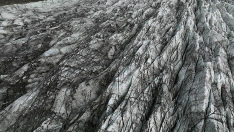 svinafellsjokull glacier, iceland - viewing the glacier - close up