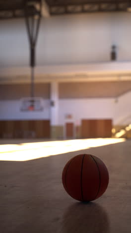 basketball on gym floor