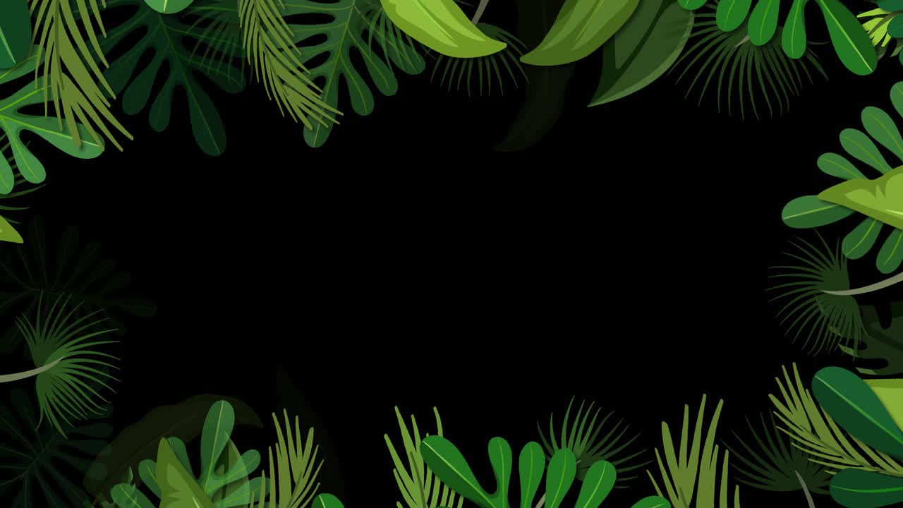 misteriosas hojas de la jungla que se despliegan en la oscuridad.