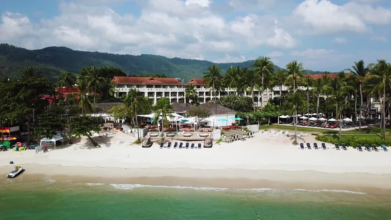 complejo de playa tropical