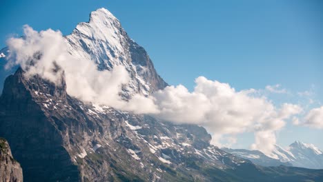 timelapse of eiger north face in evening light