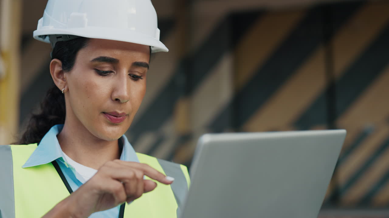 Construction Engineer Reviewing Project on Tablet
