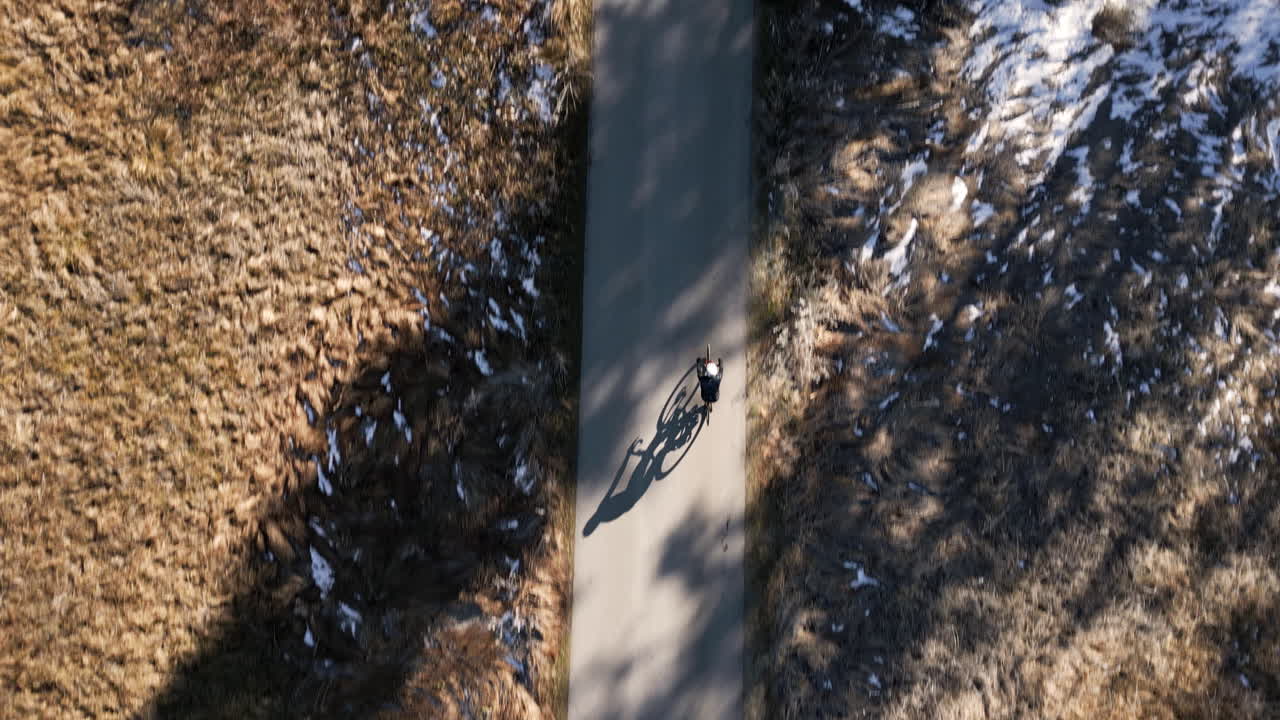 Forest Bike Riding in Winter