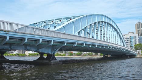 sumidagawa-river tokyo, kiyosubashi-bridge,tsukuda bay area