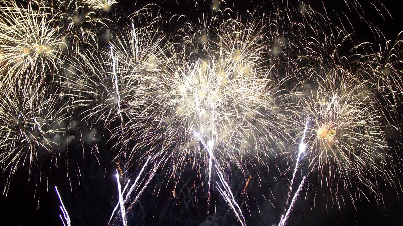 exhibición de fuegos artificiales coloridos fondo nocturno