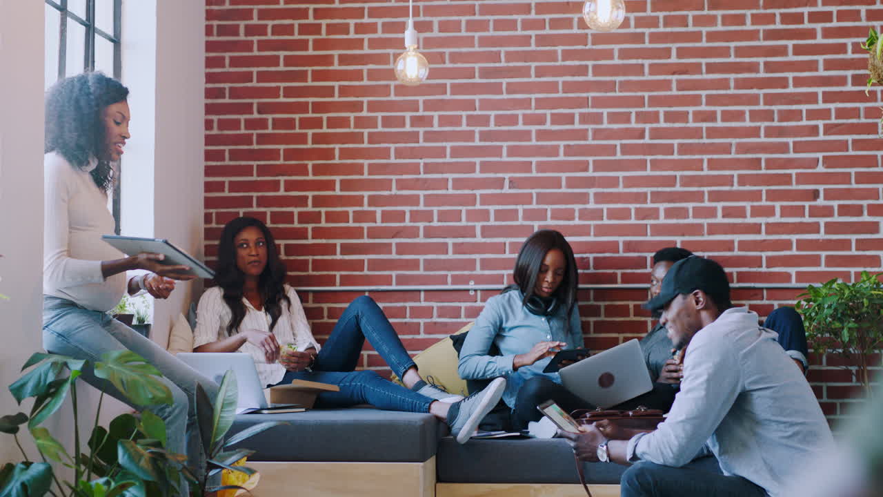 Teamwork, study and black people