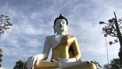 scenery of bhudda statue at buddhist temple