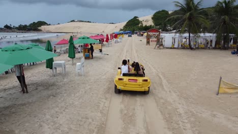 natal brazil by drone k following a beach