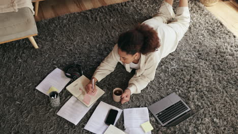 woman working comfortably from home