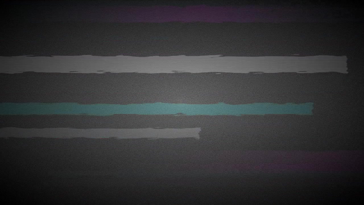 Efek Glitch Digital dengan Garis Horizontal pada Latar Belakang Gelap