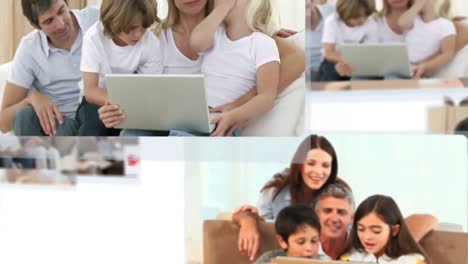 montage of families spending time together