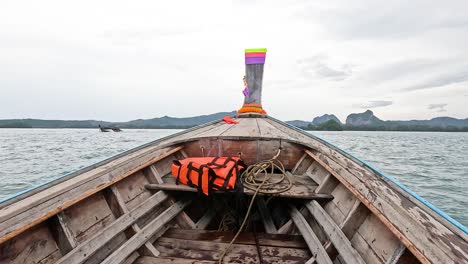 boat travels through scenic krabi waters