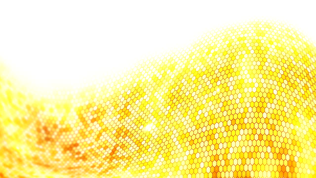 노란색 번개 벌 배경, 반이는 빛과 함께 반이는 전기 육각형, 비즈니스 기술 루프 애니메이션