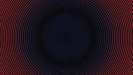 Vibrant circular pattern with red and blue lines