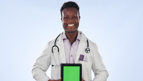 Médico,-Pantalla-Verde-De-La-Tableta