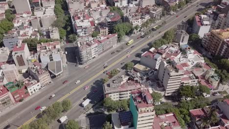 el tráfico de la ciudad de méxico en calma disparo de drones