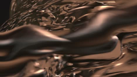 abstract liquid bronze loop