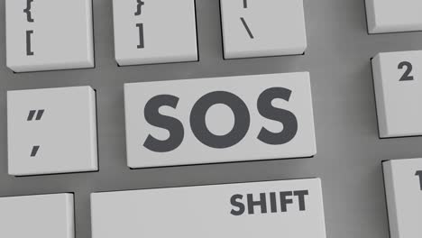 SOS-Taste-Auf-Der-Tastatur-Drücken