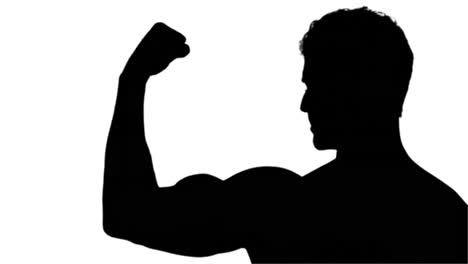 Muscular-silhouette-of-man-flexing-muscles