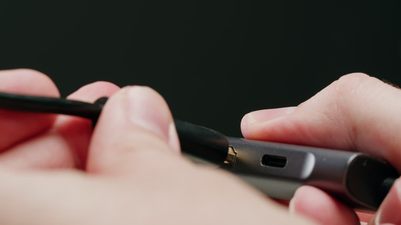 Connecting USB-C Cable to a Device