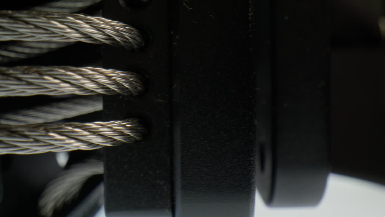 A spring with macro video close up moving.