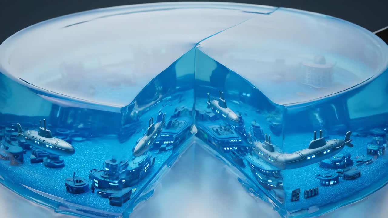 속의 수중 미래 도시