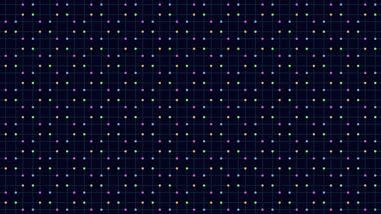 patrón de puntos coloridos en fondo negro