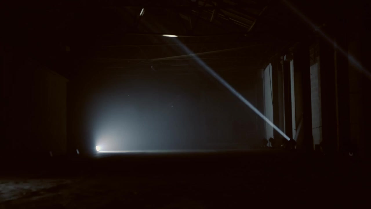 Abstract Light Patten Inside Industrial Building