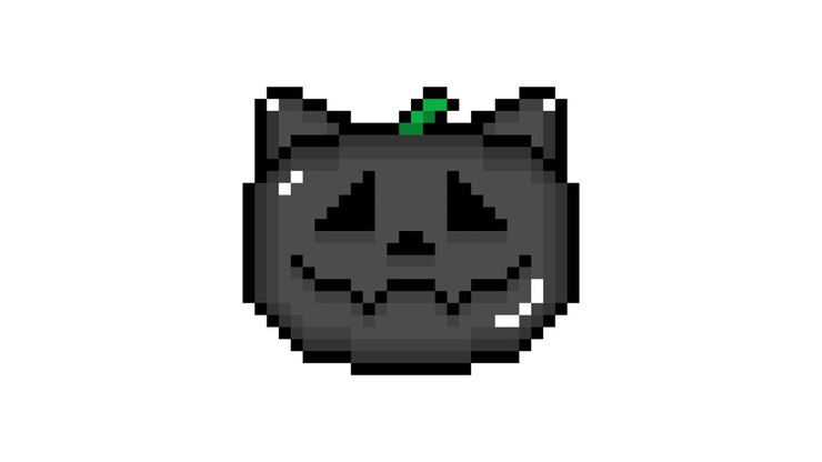 Animazione di icone pop-up in pixel art con gatto Jack o' Lantern (7).mov