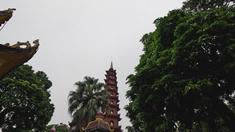 visitors exploring historic tran quoc pagoda