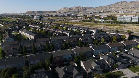 silicon slopes and urban development in lehi, utah - push in aerial