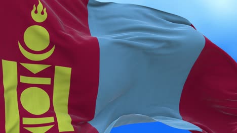 seamless loop of mongolia flag.