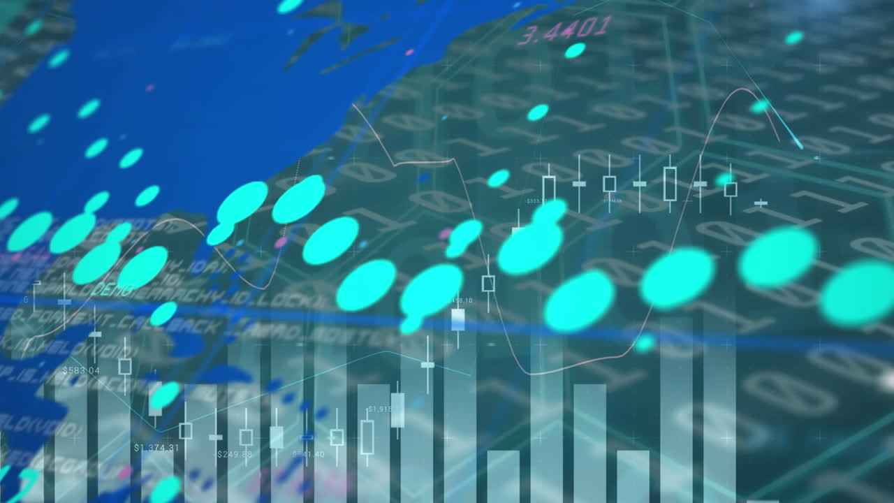 데이터 처리를 통해 세계 지도의 애니메이션
