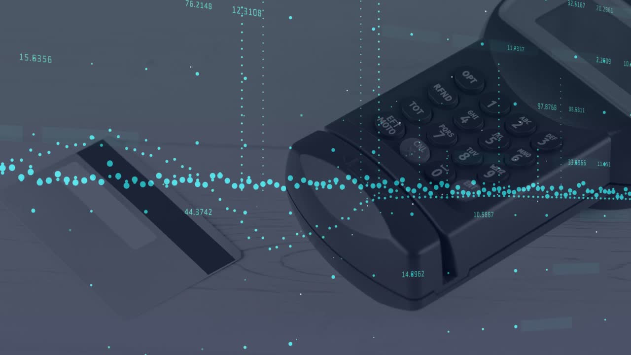 Animation of data processing over payment terminal