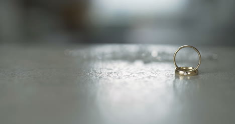 wedding rings on table bride accessory