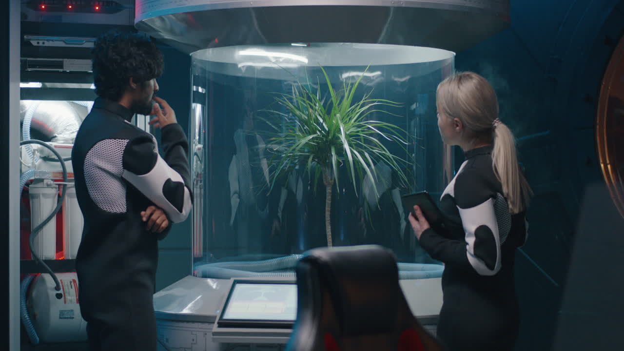 Scientists Observe Plant Growth in a Futuristic Laboratory