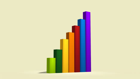 Gráfico-De-Barras-Financieras-Colorido-Y-Animado.-Un-Gráfico-Crece-Y-Colapsa.-El-Símbolo-De-Ganancias-Crecientes-Y-éxito-Financiero,-Pero-También-De-Recesión-Y-Quiebra.-Concepto-De-Negocio.