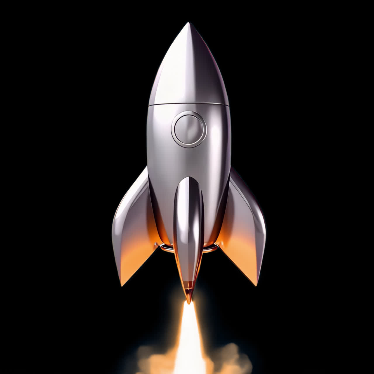 Rocket launch animated overlay, transparent 4K video, alpha channel, ProRes 4444