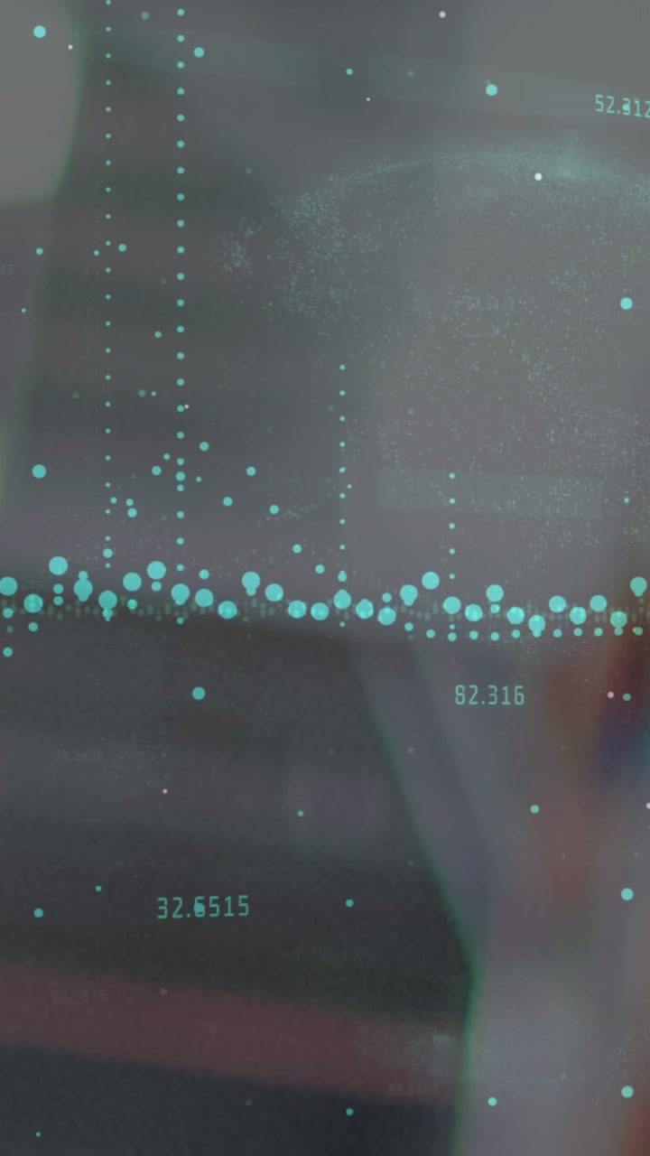 Animation of data processing over empty warehouse