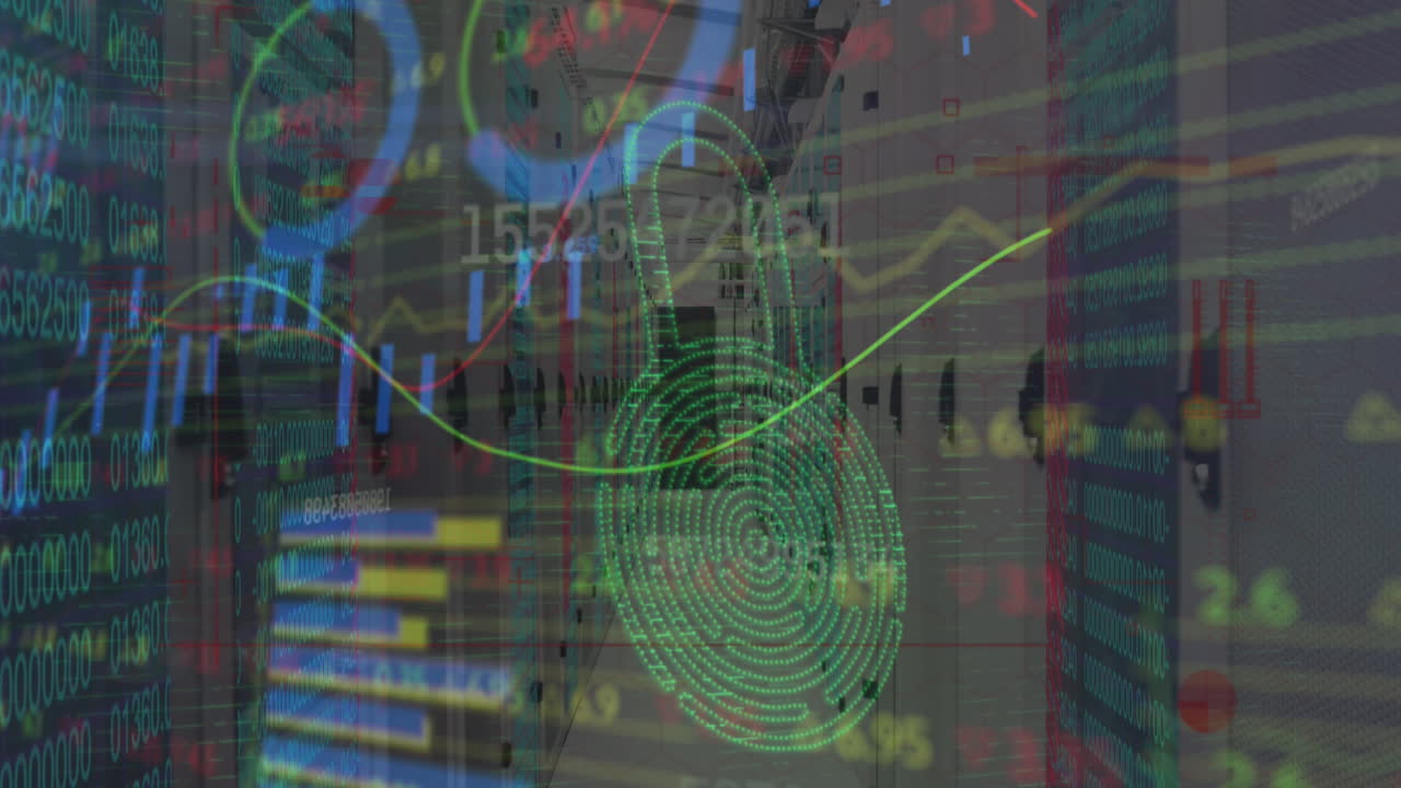 Animation of data processing over server room