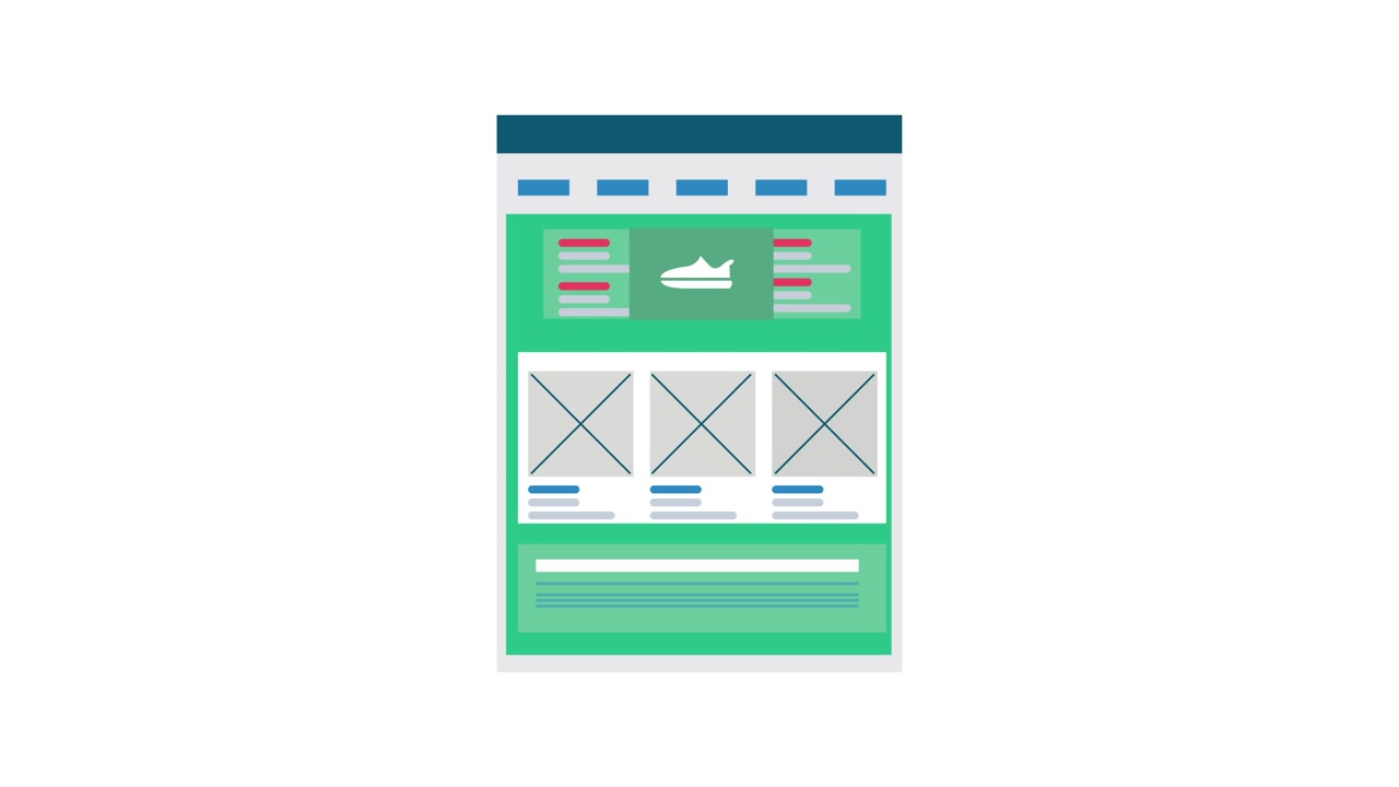 Mobile App Wireframe Animation with Loading UI Elements