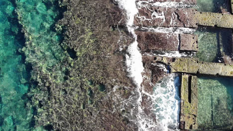 Aerial-view-Malta-sea-roman-baths