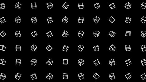 patrón de cubo geométrico. baile de cubo. animación de bucle de símbolo de negocio. diseño de red de negocios.