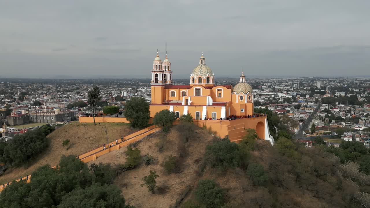 vista aerea piramide de cholula puebla