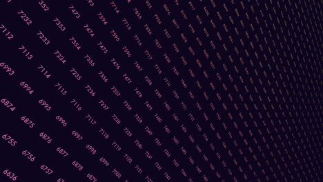 matrix pattern with neon numbers on black space
