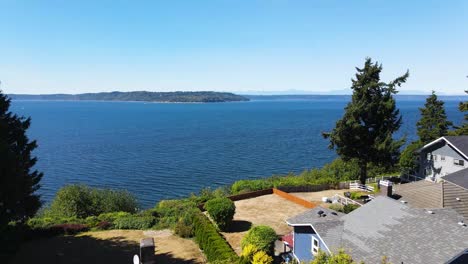 residential area of luxury homes on the pacific northwest coast of bellevue, washington