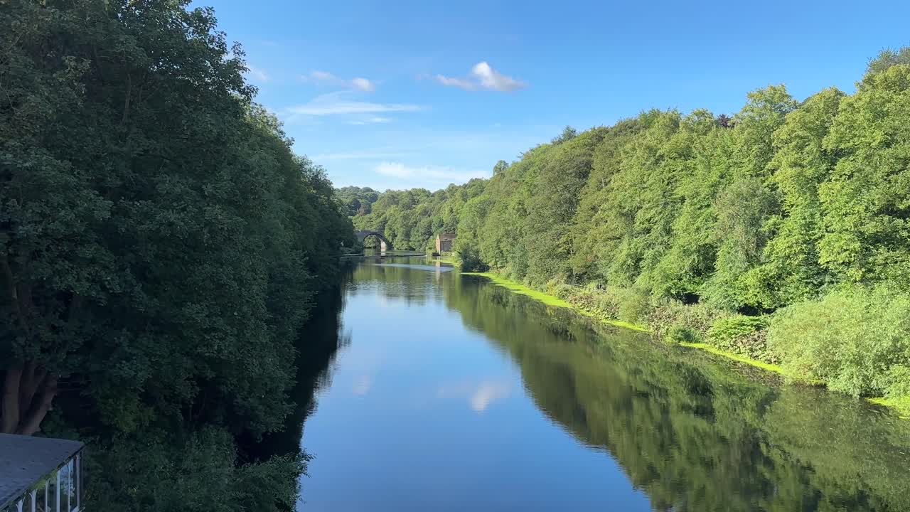 Durham town city north east england cathedral university river wear bridge
