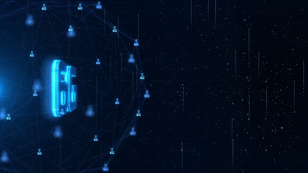 6g mobile communications artificial intelligence loop background iot and digital wireless network