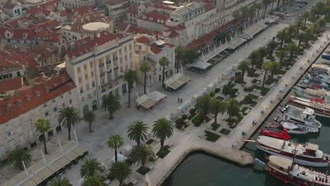 AERIAL-Shot-of-the-city-of-Split-in-Croatia,-Europe-27